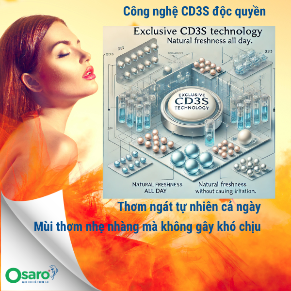 Nước giặt lưu hương OSARO với công nghệ CD3s Nước giặt lưu hương OSARO với công nghệ CD3s