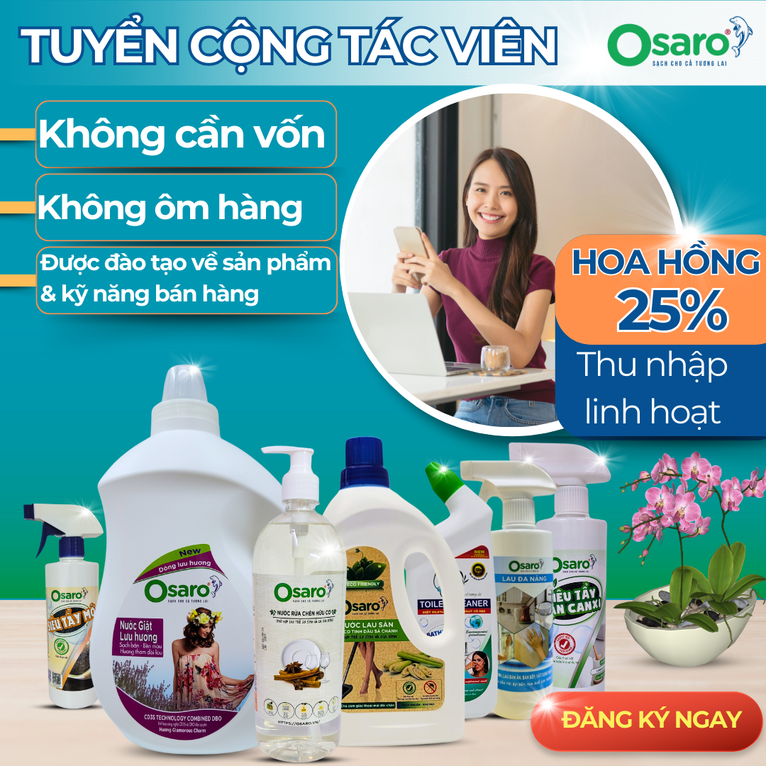 TUYỂN CTV OSARO – HOA HỒNG 25%