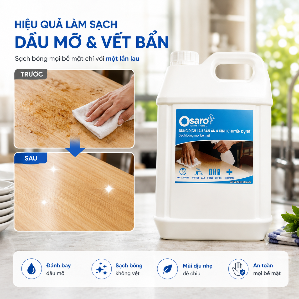 Nước lau đa năng OSARO 10kg
